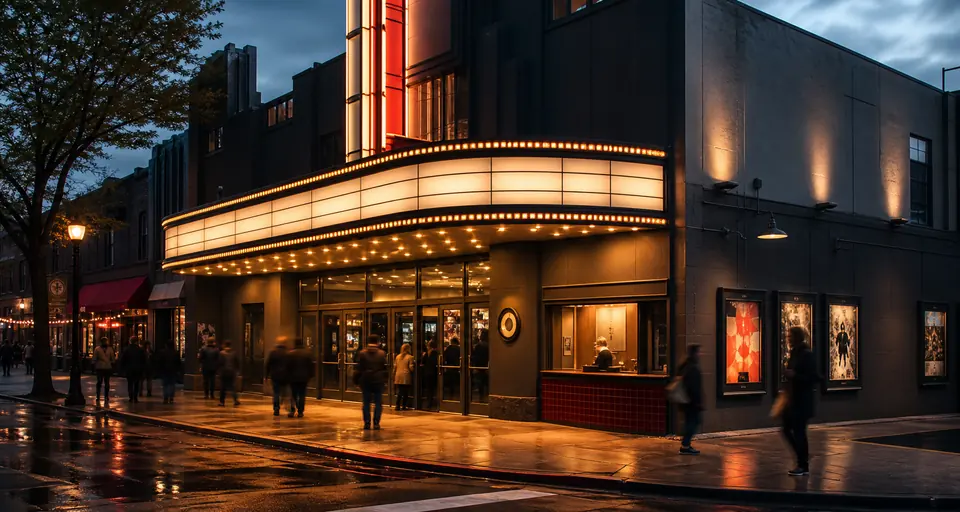 The Marquee Room theater website preview.